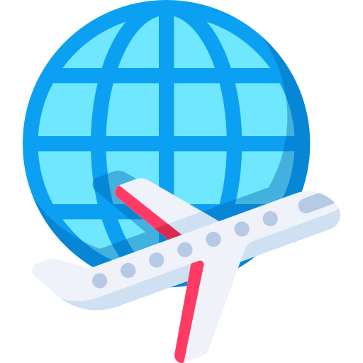 vuelo internacional icono gratis