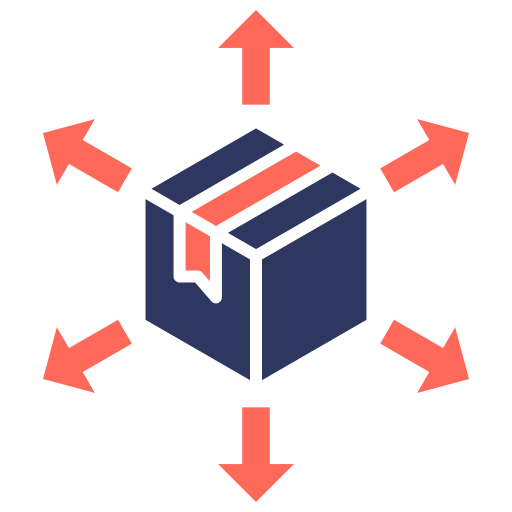 distribución icono gratis