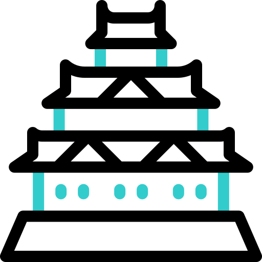 castillo de osaka icono gratis