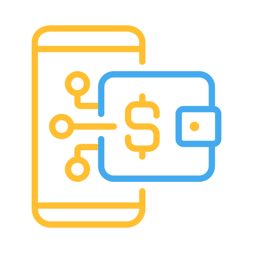 aplicación de billetera electrónica icono gratis
