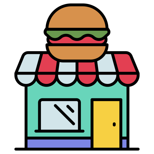 tienda de hamburguesas icono gratis