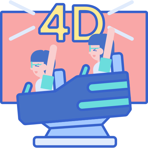 Atracción 4d icono gratis