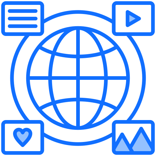 medios de comunicación social icono gratis