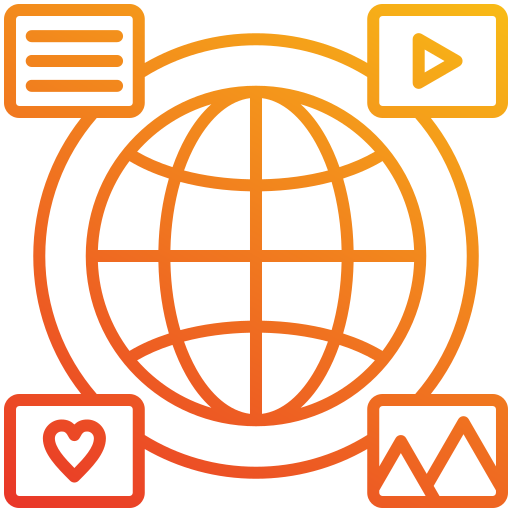 medios de comunicación social icono gratis