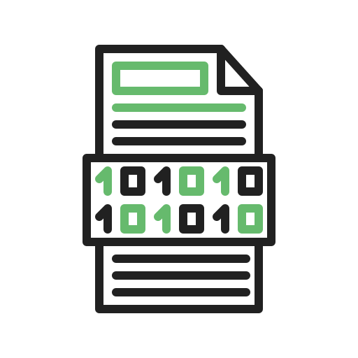 código binario icono gratis