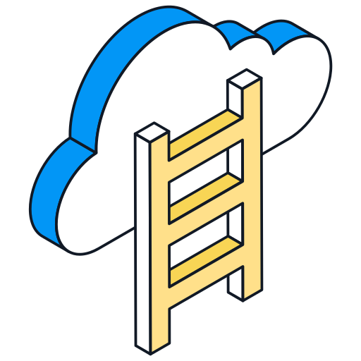 escalera de nubes icono gratis