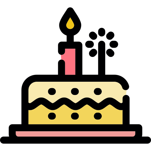 pastel de cumpleaños icono gratis