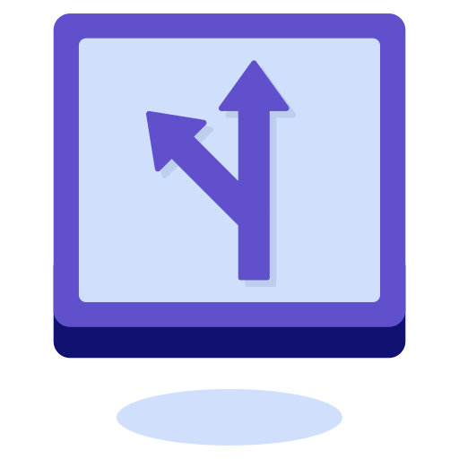 flechas de carretera icono gratis