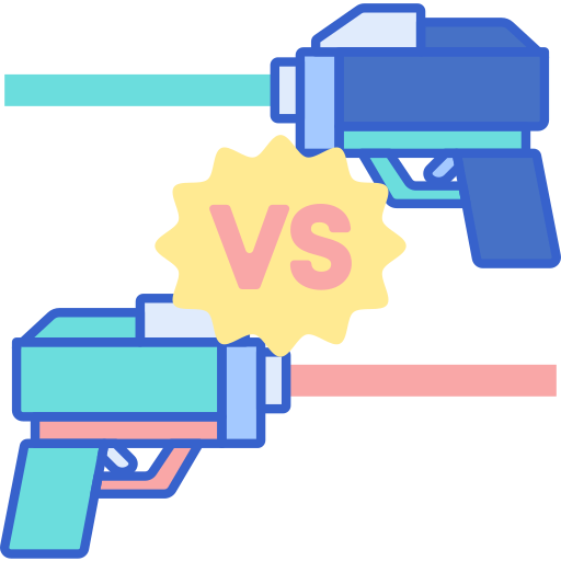 Laser tag gun game icon Royalty Free Vector Image