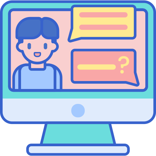asesoramiento en línea icono gratis