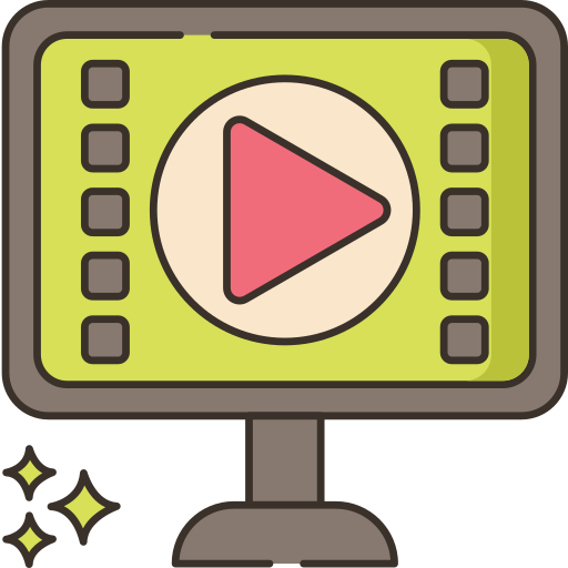 Leccion de video icono gratis