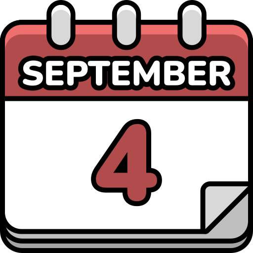 4 de septiembre icono gratis