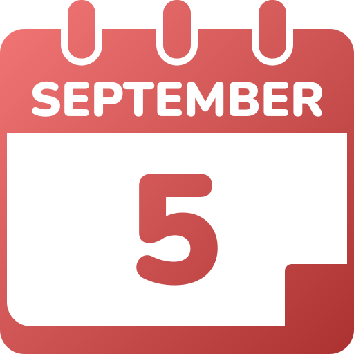 5 de septiembre icono gratis