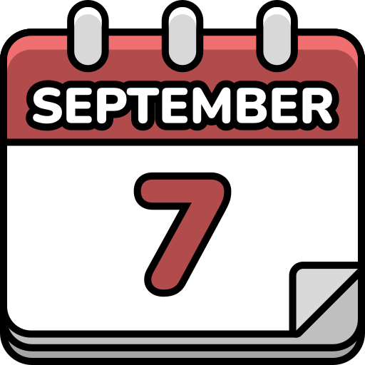 7 de septiembre icono gratis