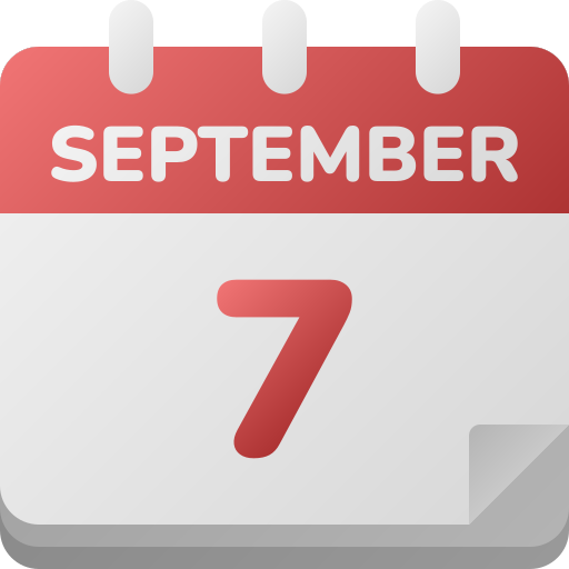 7 de septiembre icono gratis