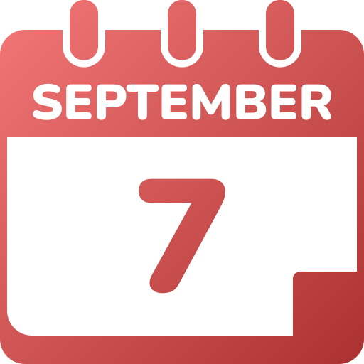 7 de septiembre icono gratis