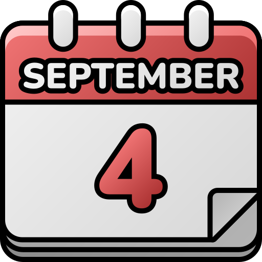 4 de septiembre icono gratis