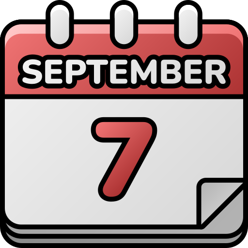 7 de septiembre icono gratis