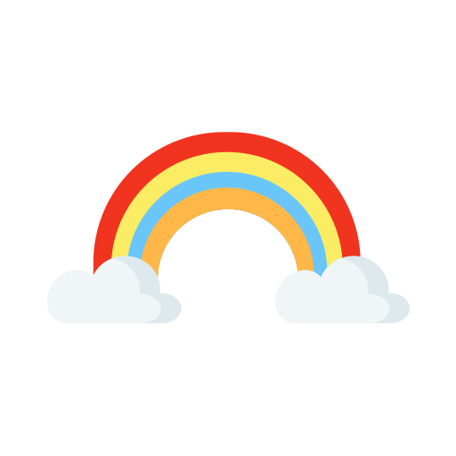 puente de arcoiris icono gratis