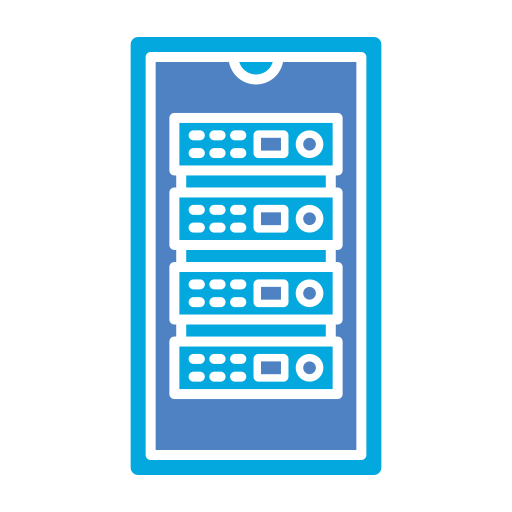 servidor móvil icono gratis