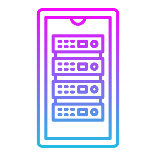 servidor móvil icono gratis