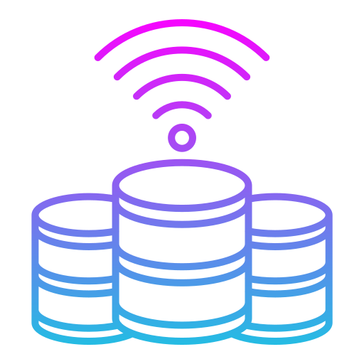 base de datos inalámbrica icono gratis