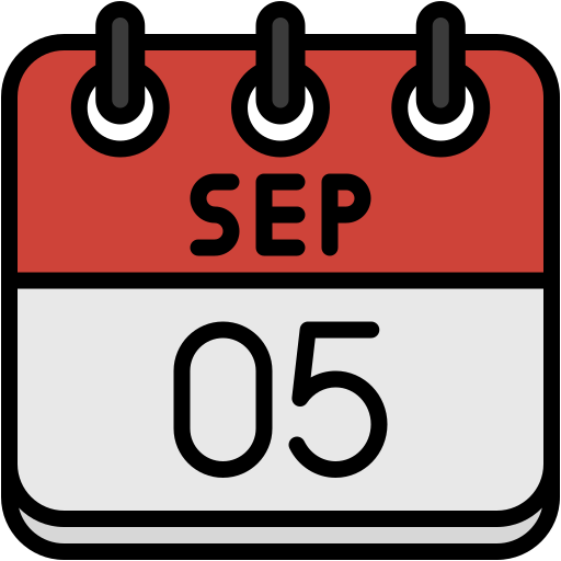 5 de septiembre icono gratis