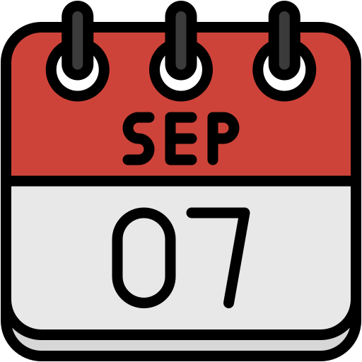 7 de septiembre icono gratis