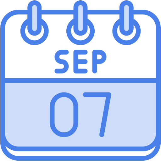 7 de septiembre icono gratis