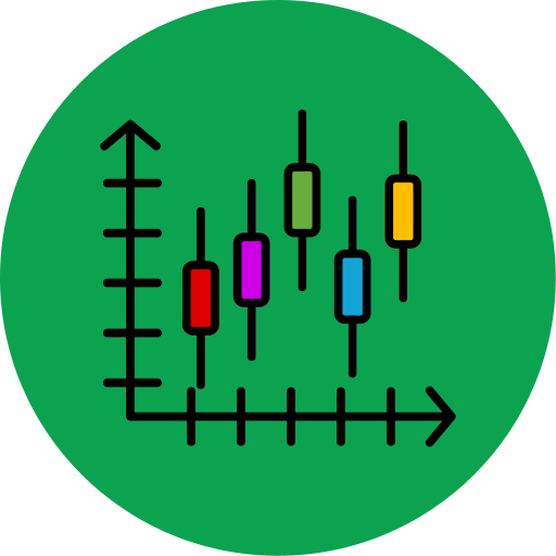 gráfico de velas icono gratis