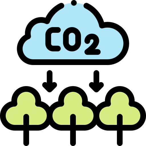 Atmospheric pollution free icon