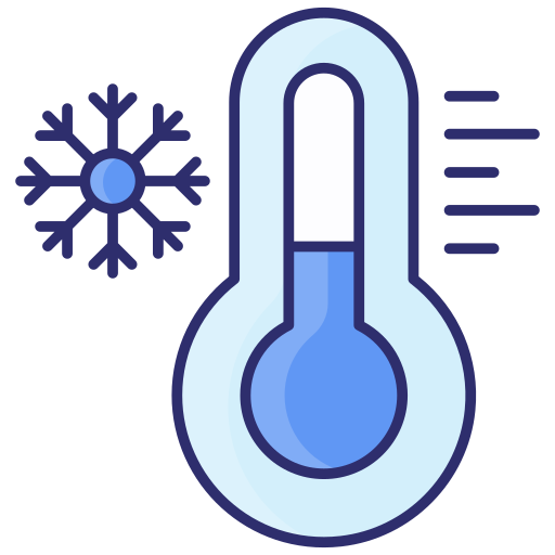 baja temperatura icono gratis