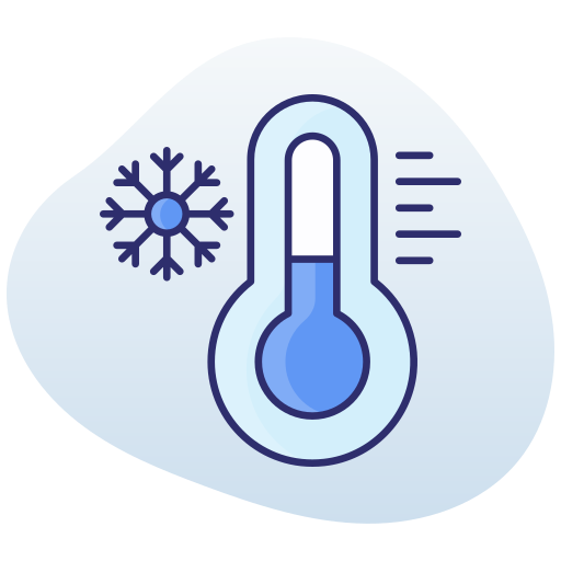 baja temperatura icono gratis