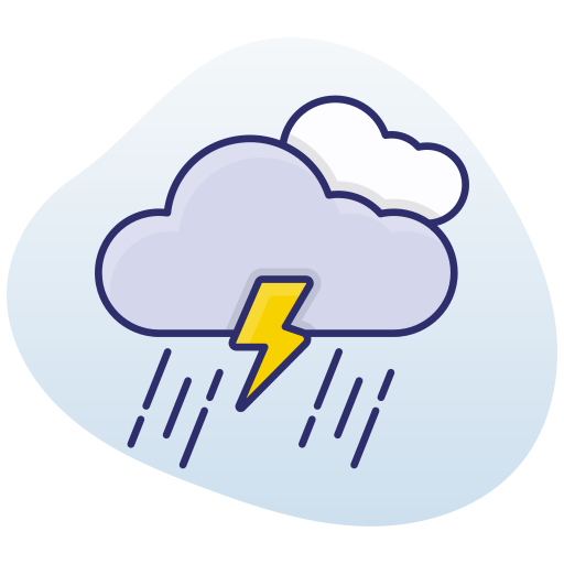 Thunder storm free icon