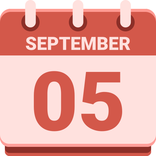 5 de septiembre icono gratis