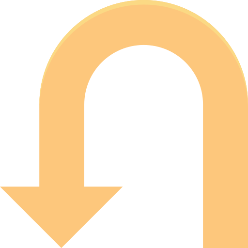 giro en u icono gratis