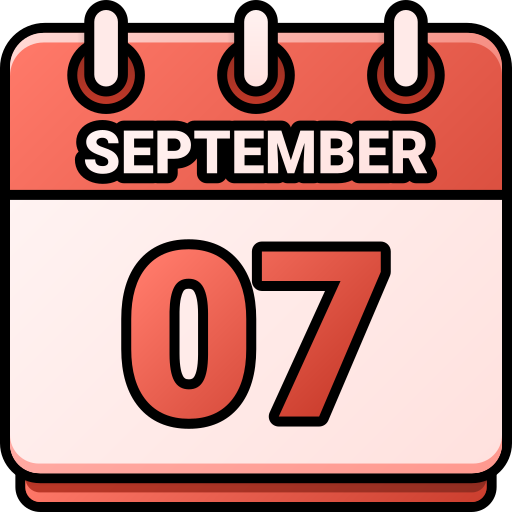 7 de septiembre icono gratis