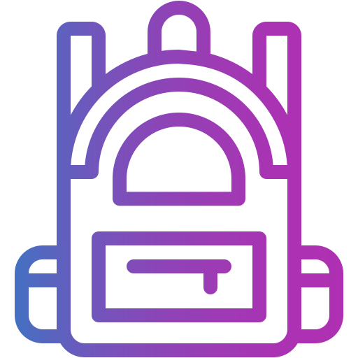 sac d'école Icône gratuit