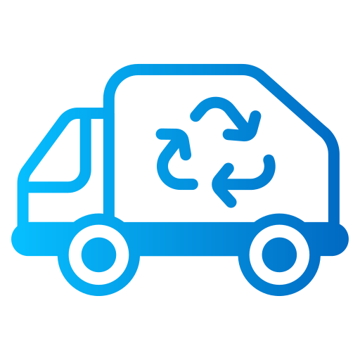 camión de reciclaje icono gratis