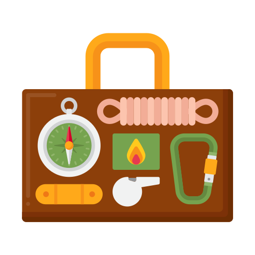 kit de supervivencia icono gratis