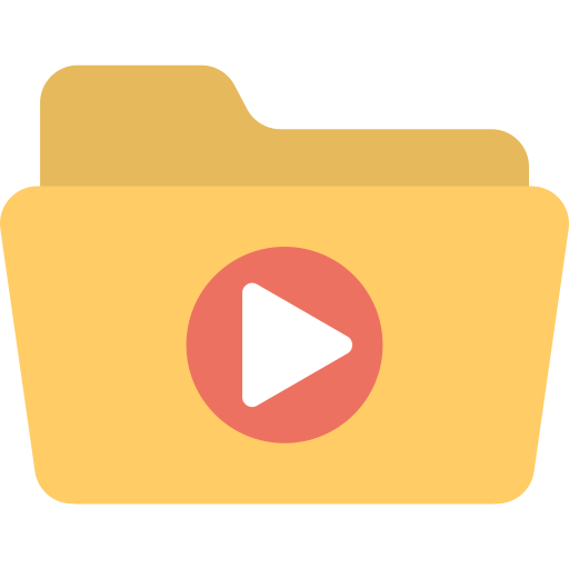 carpeta de videos icono gratis