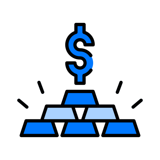 barra de oro icono gratis