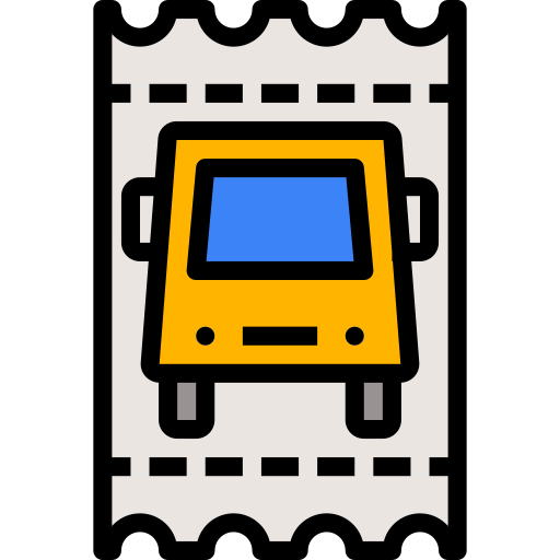 boleto de autobús icono gratis