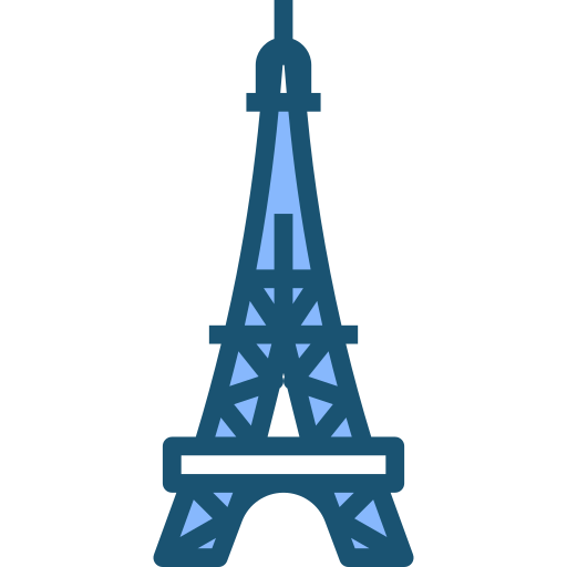 Eiffel Tower Pmicon Blue Icon