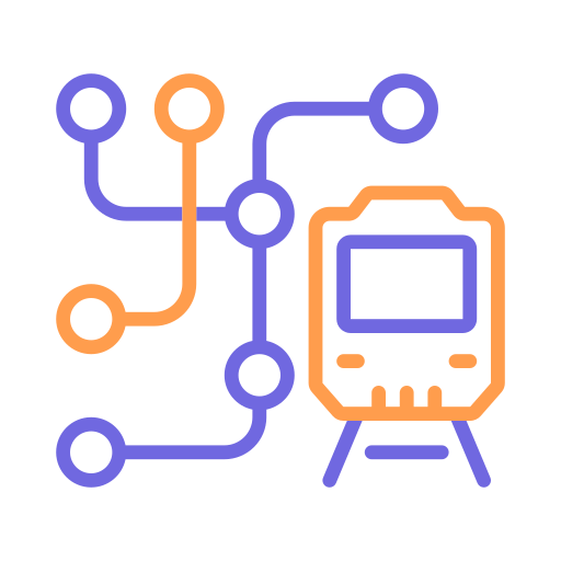 mapa del metro icono gratis