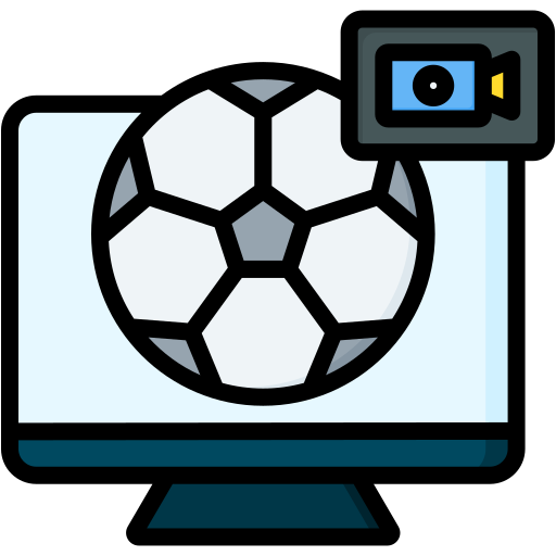 partido de fútbol en directo icono gratis