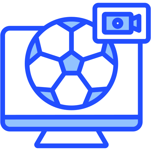 partido de fútbol en directo icono gratis