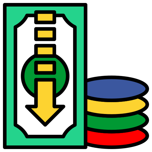 deflación icono gratis