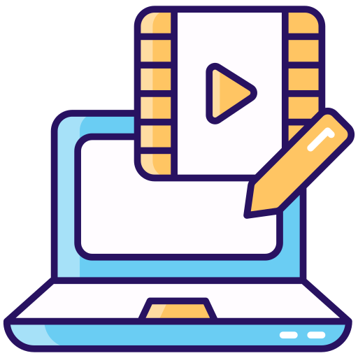edición de vídeo icono gratis
