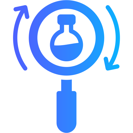 proceso de investigación icono gratis